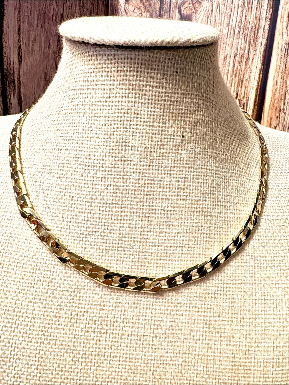 Elizabeth and James Polished Goldtone Miami Link Necklace